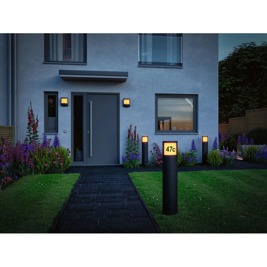 Paulmann 94514 - LED/8.5W IP44 Dimmable house number light with motion and dusk sensor PADEA 230V anthracite
