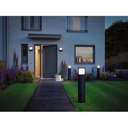 Paulmann 94514 - LED/8.5W IP44 Dimmable outdoor lamp with motion and dusk sensor PADEA 230V anthracite