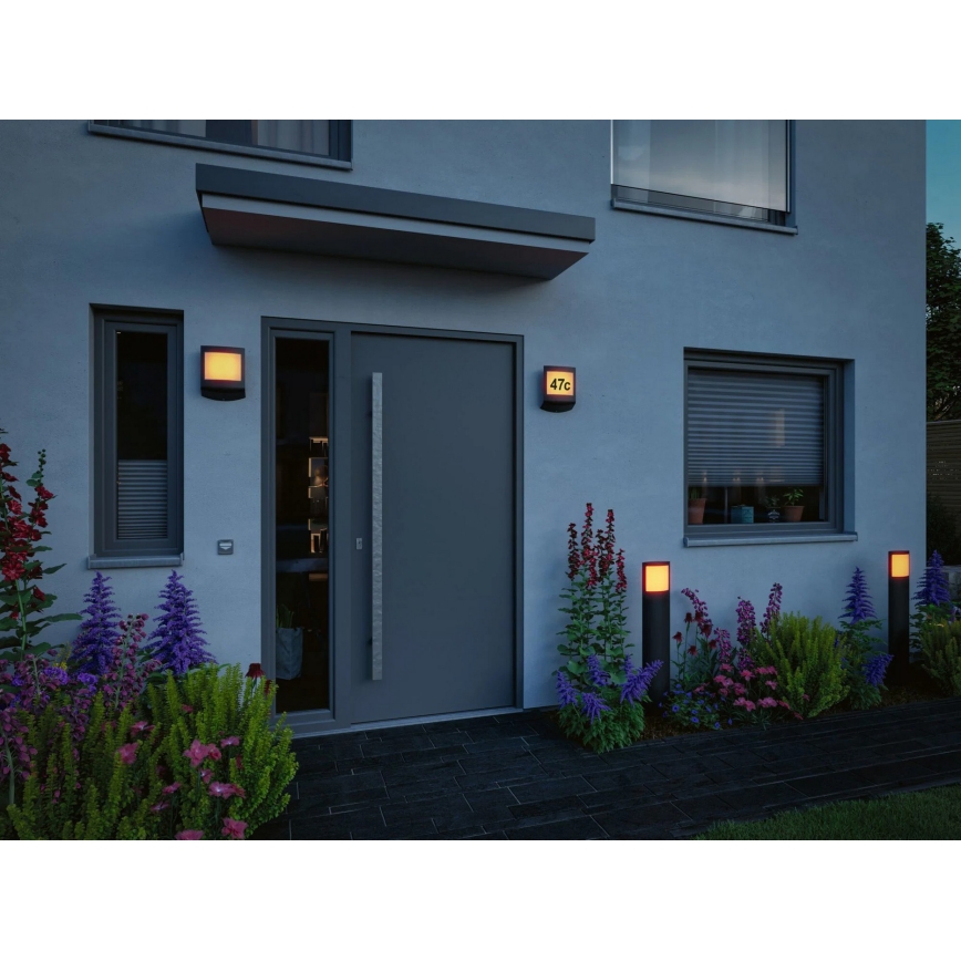 Paulmann 94515 - LED 8.5W IP44 Dimmable house number light with motion and dusk sensor PADEA 230V Anthracite