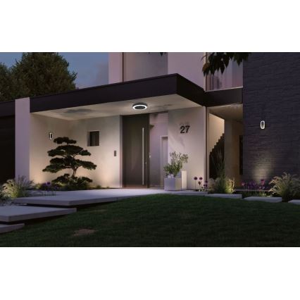 Paulmann 94526 - LED/14W IP44 Outdoor ceiling light with sensor CIRCULA 230V