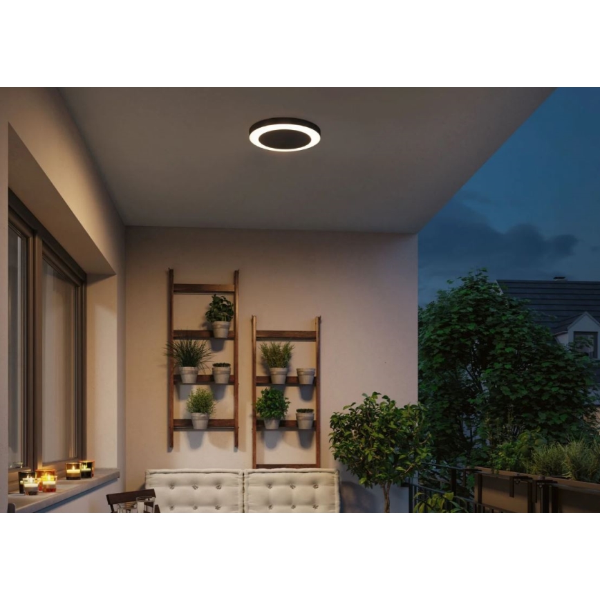 Paulmann 94526 - LED/14W IP44 Outdoor ceiling light with sensor CIRCULA 230V