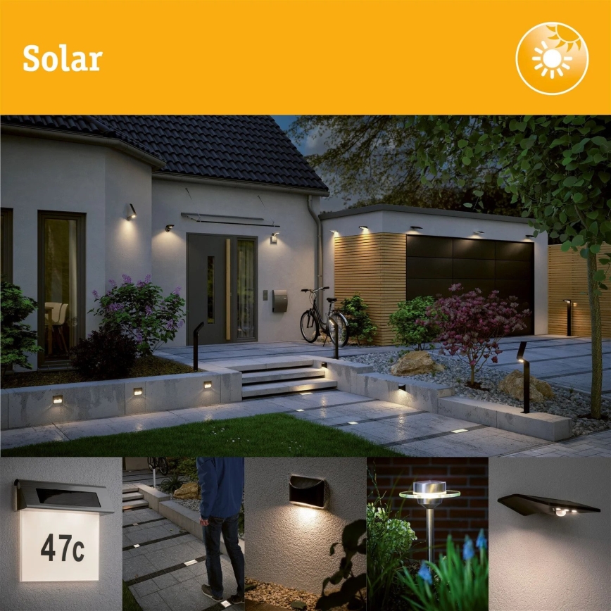 Paulmann 94578 - LED/0,1W IP67 Solar recessed light DOMENIC 230V