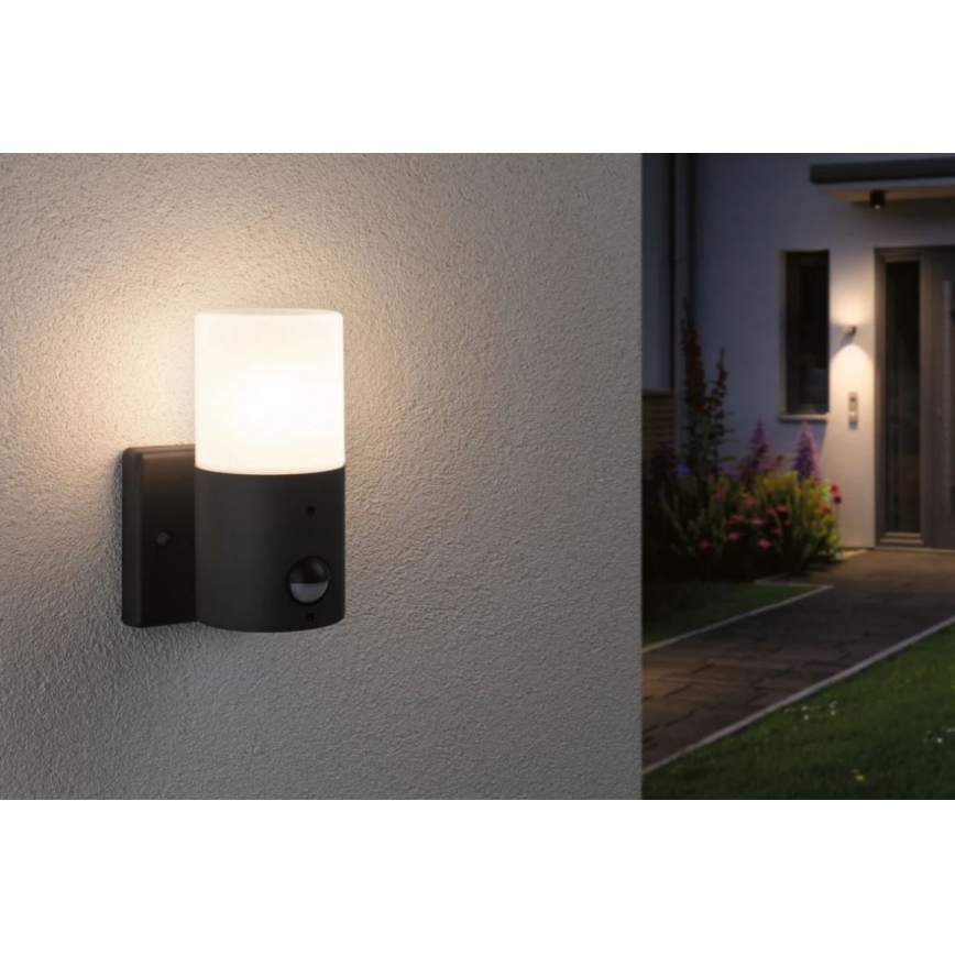 Paulmann 94648 - 1xE27/15W IP44 Outdoor wall light with a sensor TUBS 230V