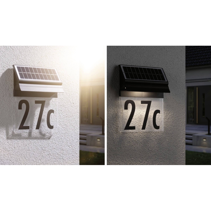 Paulmann 94694 - LED/0,2W IP44 Solar house number NEDA 3,7V 1800 mAh