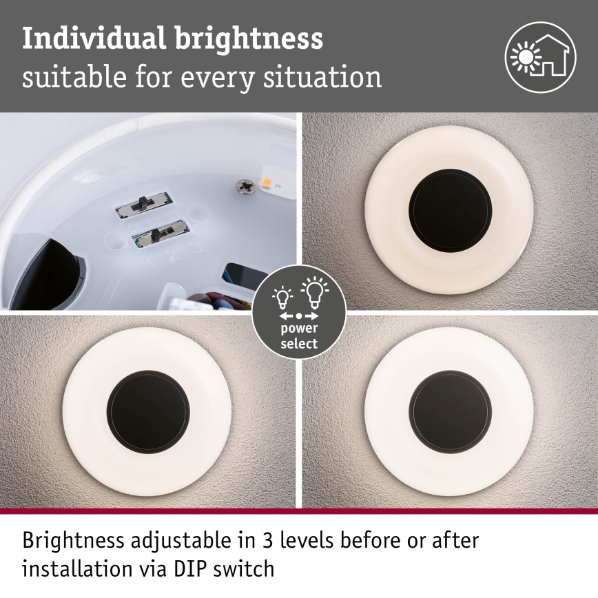 Paulmann 94955 - LED/20.5W IP65 Dimmable outdoor wall light AUREVA 230V 2200/3000/4000K anthracite
