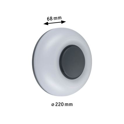 Paulmann 94955 - LED/20.5W IP65 Dimmable outdoor wall light AUREVA 230V 2200/3000/4000K anthracite