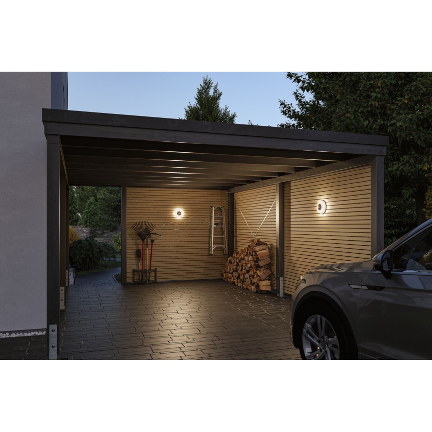 Paulmann 94956 - LED/20,5W IP65 Dimmable outdoor wall light with motion and dusk sensor AUREVA 230V 2200/3000/4000K anthracite