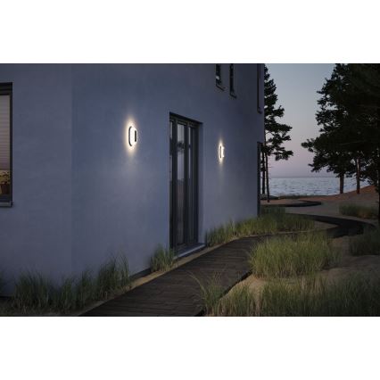 Paulmann 94957 - LED/18,5W IP65 Dimmable outdoor wall light ELUNOR 230V 2200/3000/4000K anthracite
