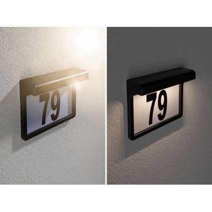 Paulmann 95388 - LED/0,05W IP44 Solar house number with sensor DAYTON 4,8V