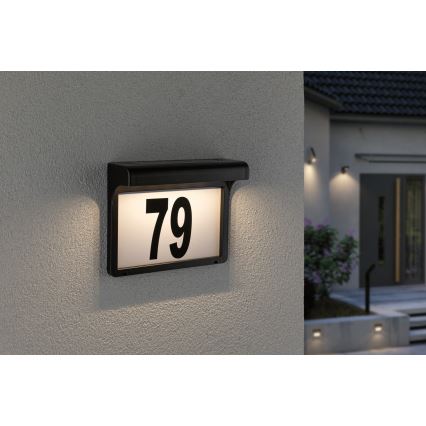 Paulmann 95388 - LED/0,05W IP44 Solar house number with sensor DAYTON 4,8V