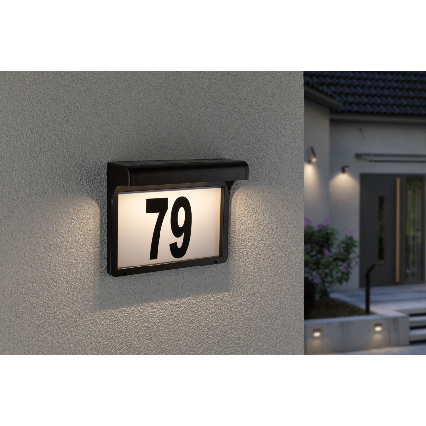 Paulmann 95388 - LED/0,05W IP44 Solar house number with sensor DAYTON 4,8V