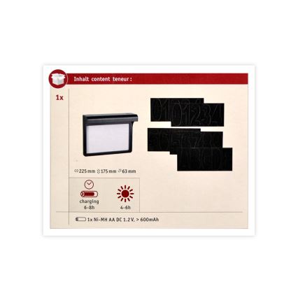 Paulmann 95388 - LED/0,05W IP44 Solar house number with sensor DAYTON 4,8V