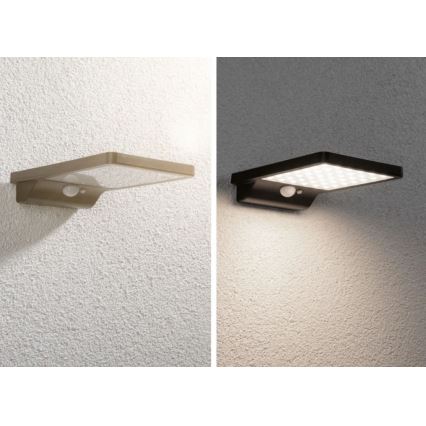 Paulmann 95393 - LED/4W IP44 Dimmable solar wall light with a sensor SOLVEIG 3,7V 2000 mAh