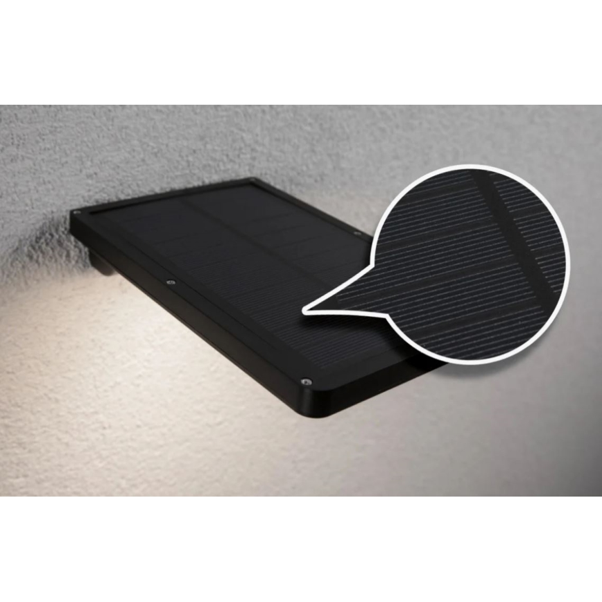 Paulmann 95393 - LED/4W IP44 Dimmable solar wall light with a sensor SOLVEIG 3,7V 2000 mAh