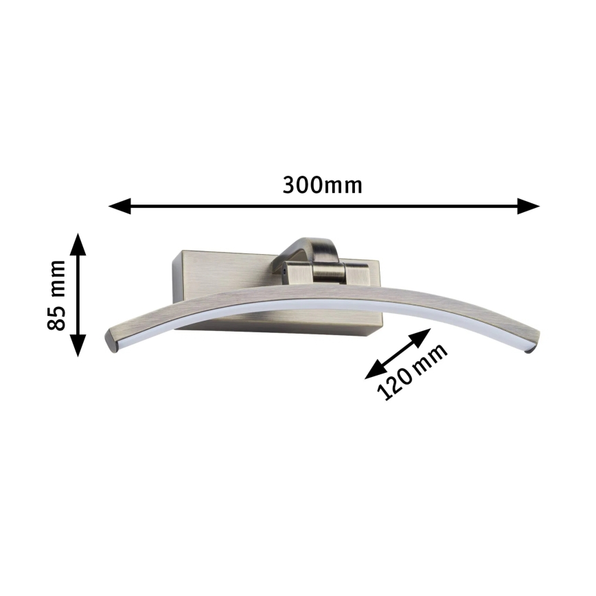 Paulmann 95559 - BENTO LED Picture Light, 6W, 230V, 30 cm, Brass