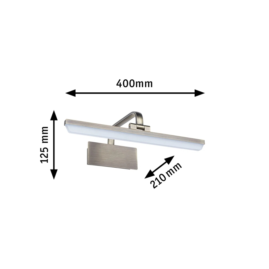 Paulmann 95569 - RENAN LED Picture Light, 9.5W, 230V, 40 cm, Brass