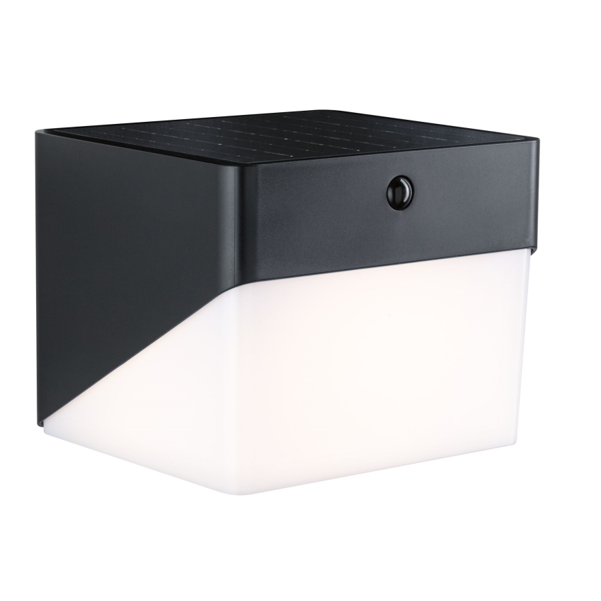 Paulmann 95746 - LED/2.3W IP44 Solar wall light with sensor EILEEN 3.7/230V 4000 mAh black