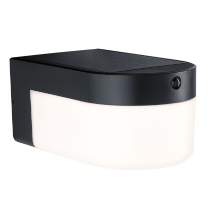Paulmann 95747 - LED/2,3W IP44 Solar wall light with sensor CALYNE 3,7/230V 4000 mAh black