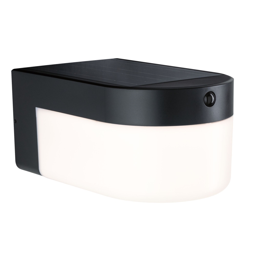 Paulmann 95747 - LED/2,3W IP44 Solar wall light with sensor CALYNE 3,7/230V 4000 mAh black