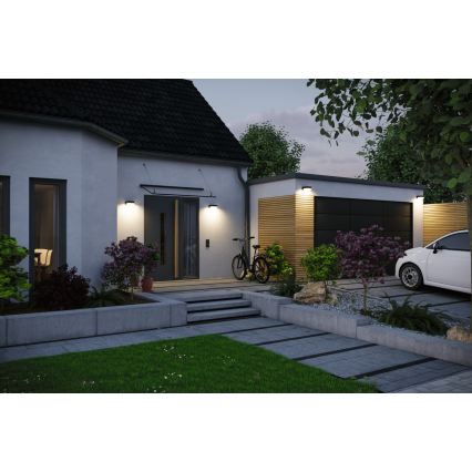 Paulmann 95748 - LED/2.3W IP44 Solar wall light with sensor ISLEEN 3.7/230V 4000 mAh black