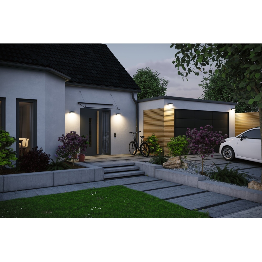 Paulmann 95748 - LED/2.3W IP44 Solar wall light with sensor ISLEEN 3.7/230V 4000 mAh black