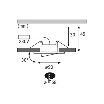 Paulmann 99933 - SET 3x LED/5,2W IP65 Dimmable bathroom recessed light 230V