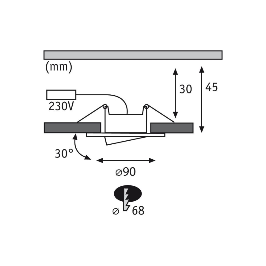 Paulmann 99933 - SET 3x LED/5,2W IP65 Dimmable bathroom recessed light 230V