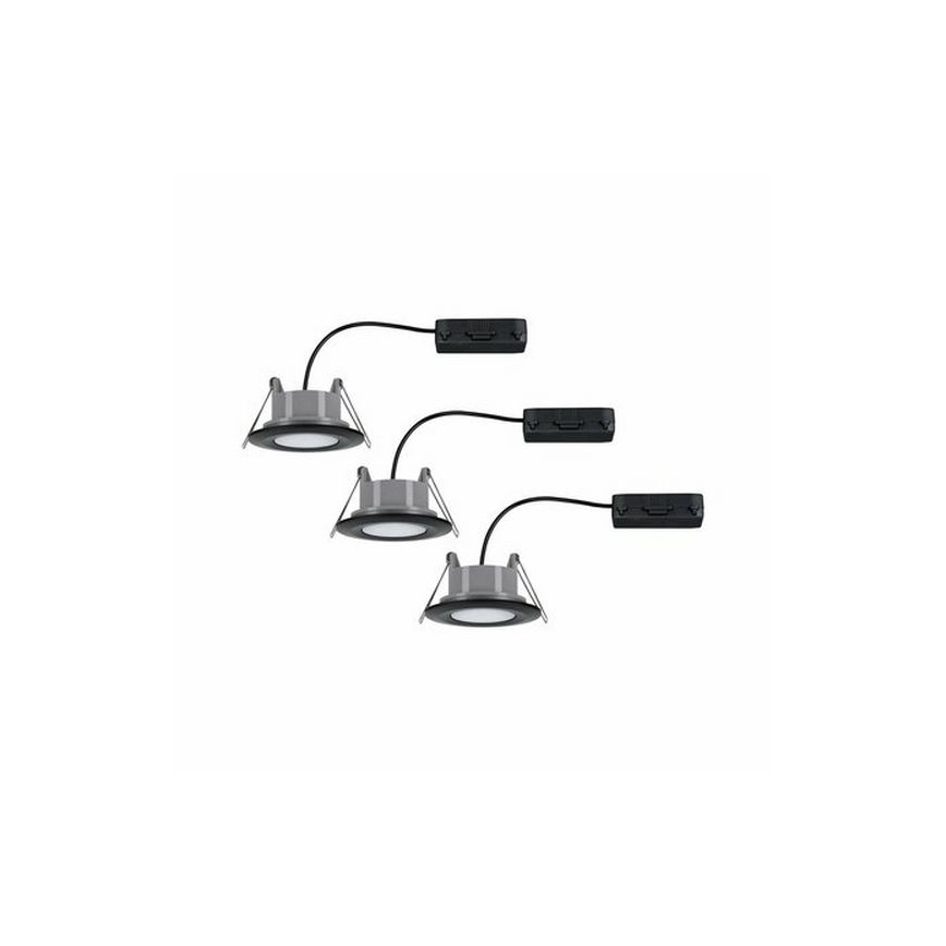 Paulmann 99991 - SET 3xLED/6W IP65 Bathroom recessed light CALLA 230V