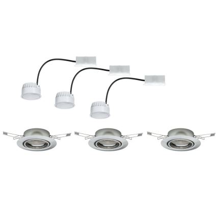 Paulmann - TIP 3974 - SET 3xLED/4,9W Recessed light COIN 230V