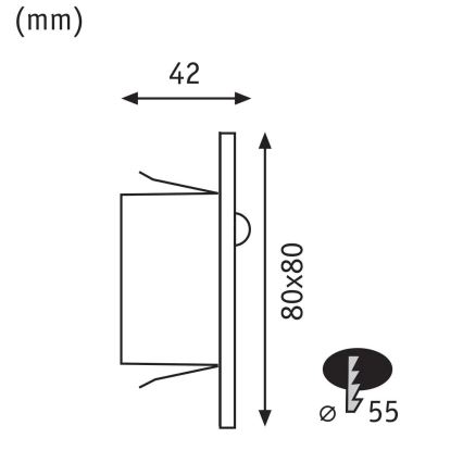 Paulmann  93134 - LED/1,2W Staircase light with sensor EDGE 230V matte chrome