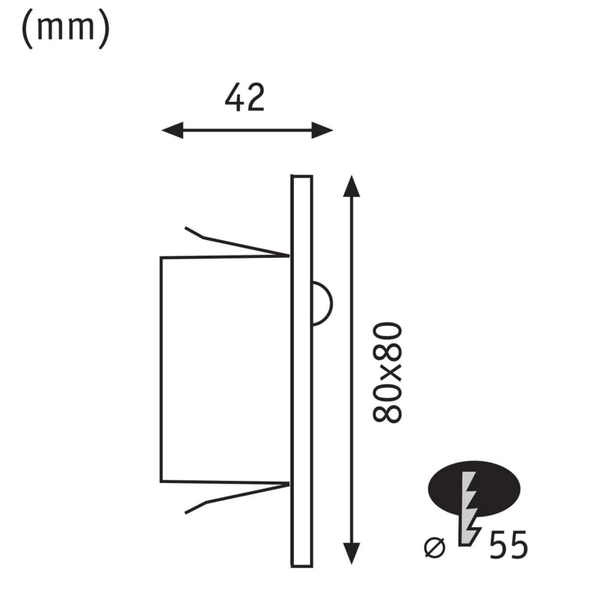 Paulmann  93134 - LED/1,2W Staircase light with sensor EDGE 230V matte chrome