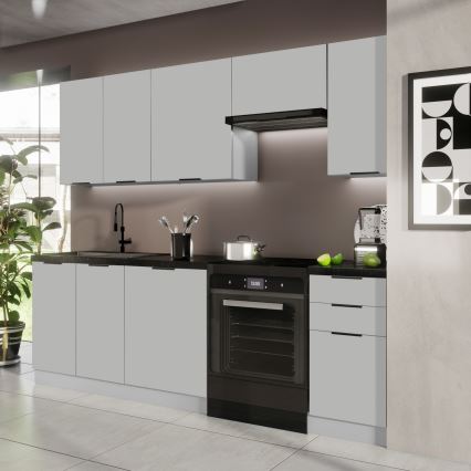 PEARL 240 cm Grey Kitchen Unit