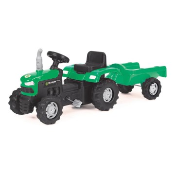 Pedal tractor with a cart black/green