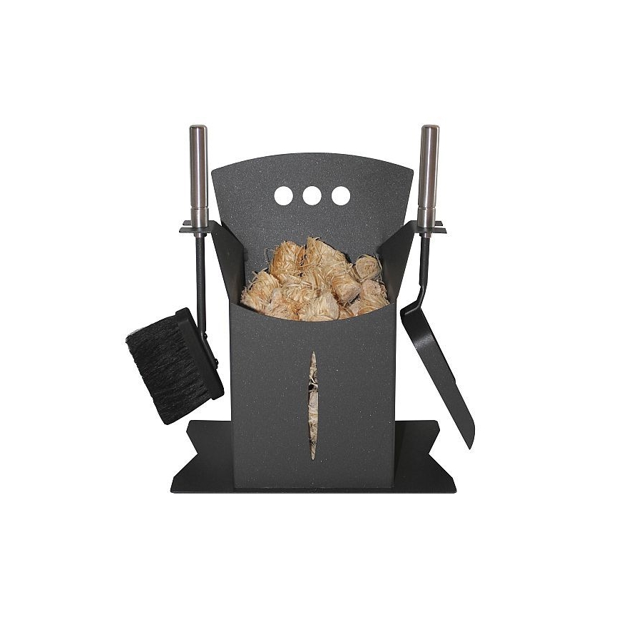 Pellet basket with tools 3 pcs anthracite