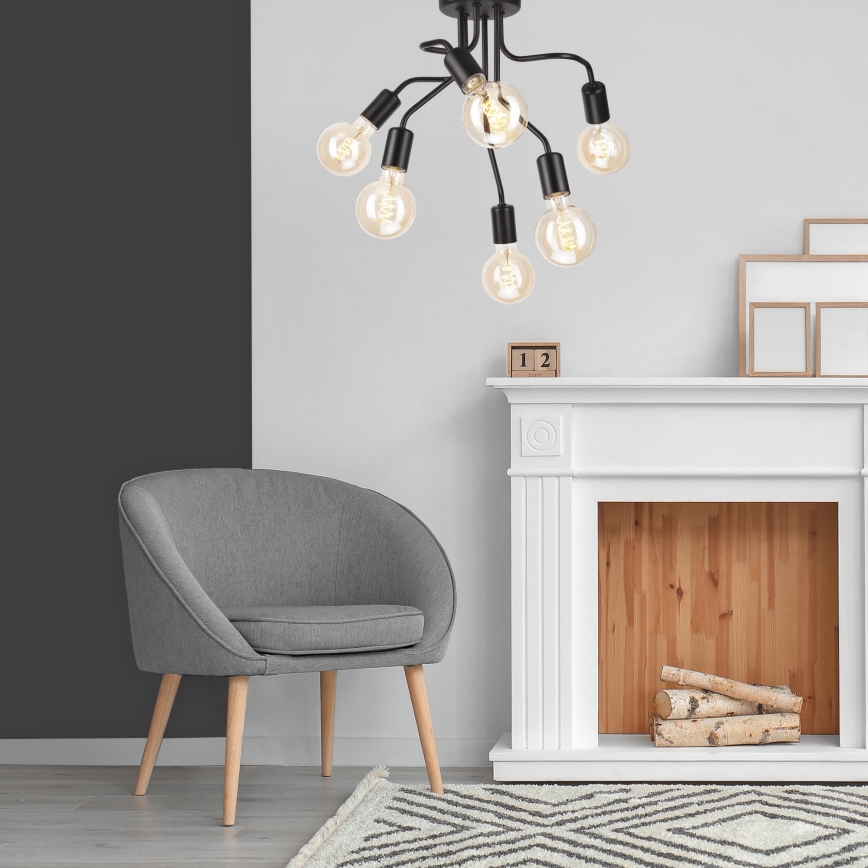 Pendant chandelier HILDA 6xE27/60W/230V