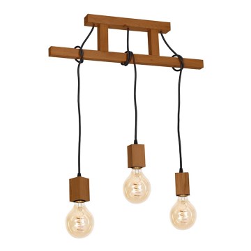 Pendant chandelier JACK 3xE27/40W/230V oak