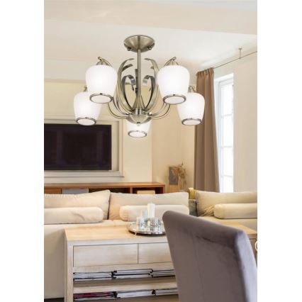 Pendant chandelier OPERA 5xE27/60W/230V