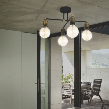 Pendant chandelier RETRO 4xE27/60W/230V