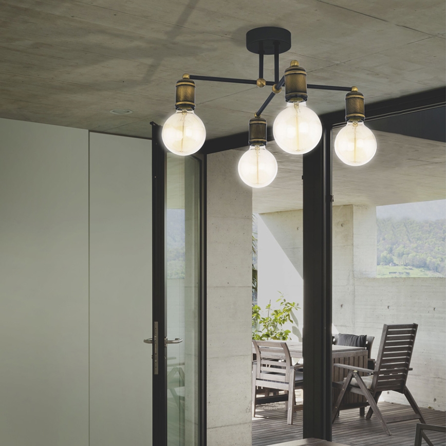 Pendant chandelier RETRO 4xE27/60W/230V