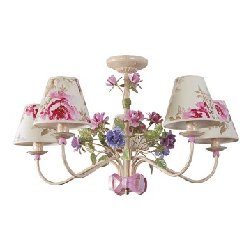 Pendant chandelier ROMANCE 5xE14/40W/230V