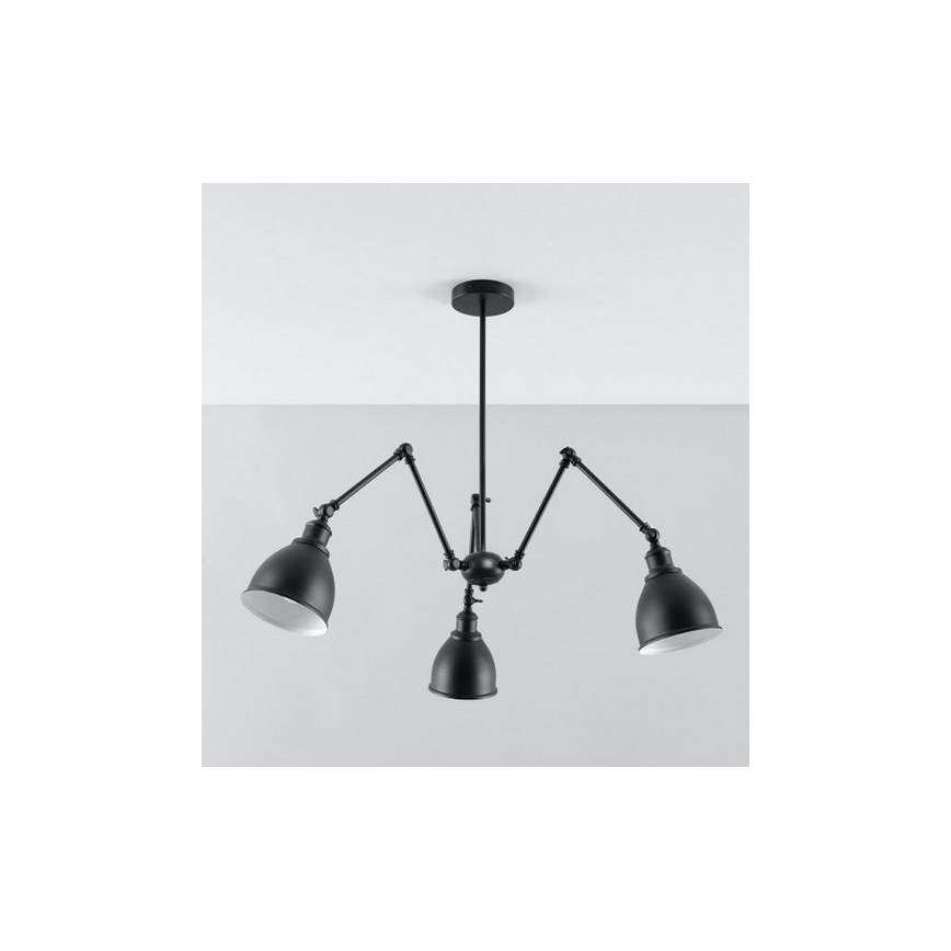 Pendant chandelier STARK SHADE 3xE27/60W/230V