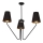 Pendant chandelier VICTORIA 3xE27/60W/230V black