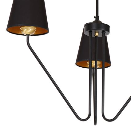 Pendant chandelier VICTORIA 3xE27/60W/230V black