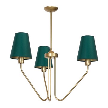 Pendant chandelier VICTORIA 3xE27/60W/230V green