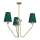 Pendant chandelier VICTORIA 3xE27/60W/230V green