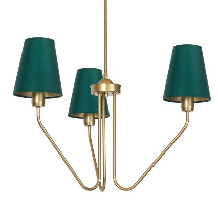 Pendant chandelier VICTORIA 3xE27/60W/230V green