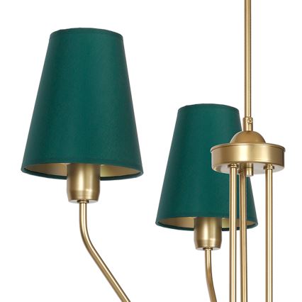 Pendant chandelier VICTORIA 3xE27/60W/230V green