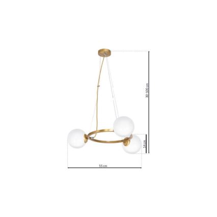 Pendant chandelier VIENNA 3xE14/40W/230V