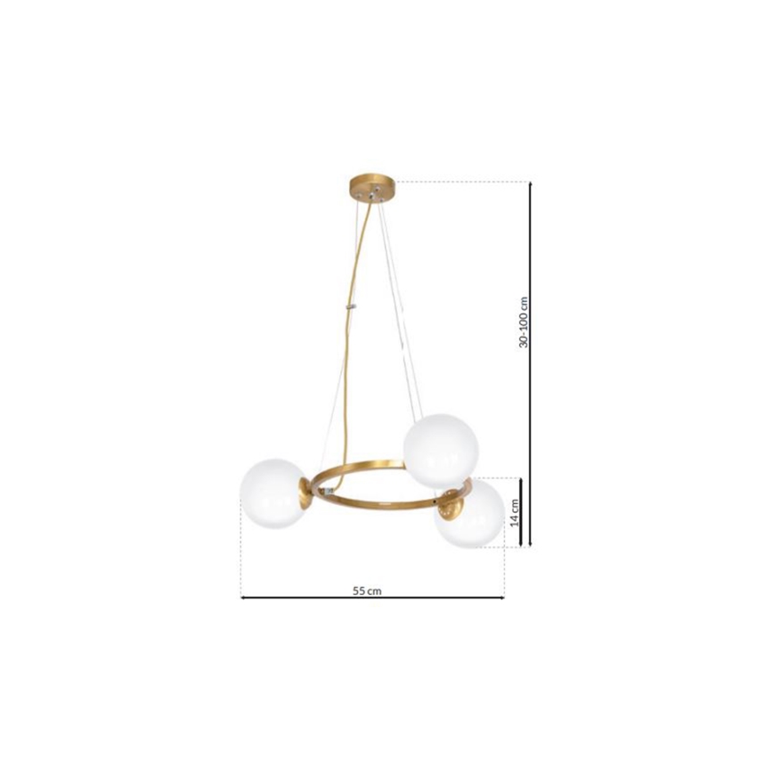 Pendant chandelier VIENNA 3xE14/40W/230V