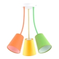 Pendant chandelier WIRE COLOUR 3xE27/60W/230V